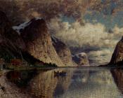 阿德尔斯滕 诺曼 : A Clody Day On A Fjord
